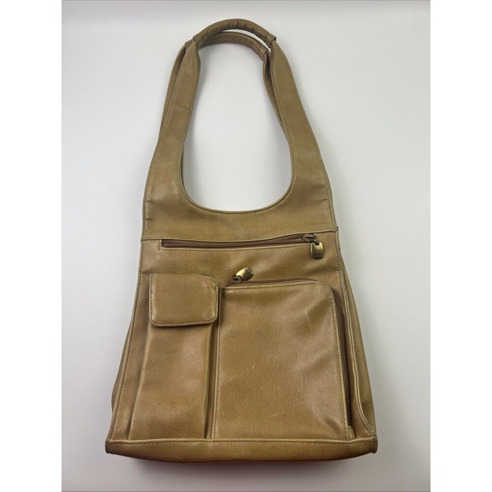 Nine West Vintage Crossbody Bag/Purse Tan Leather Preowned
